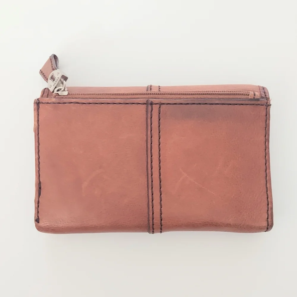 FOSSIL Maddox Keyhole Tri-Fold Brown Leather Wallet Trifold